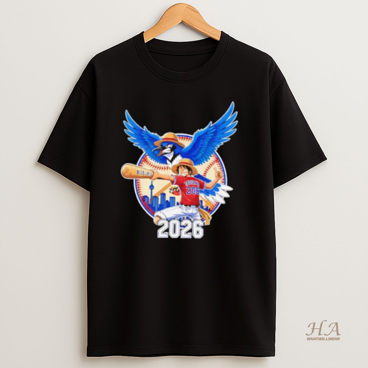Official Toronto Blue Jays One Piece 2026 Luffy T Shirt