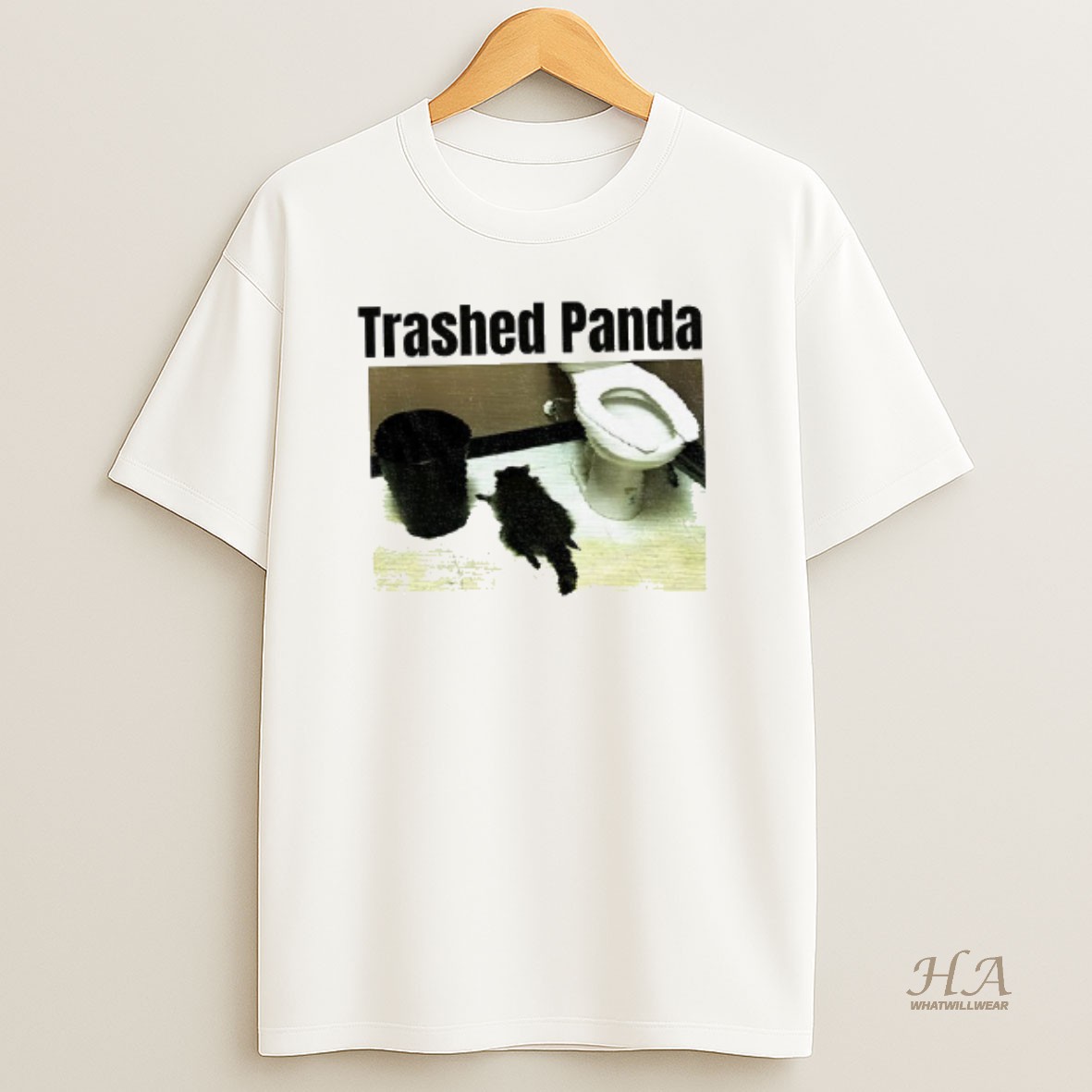 Official Trashed Panda Funny Drunk Racoon Photo T Shirt