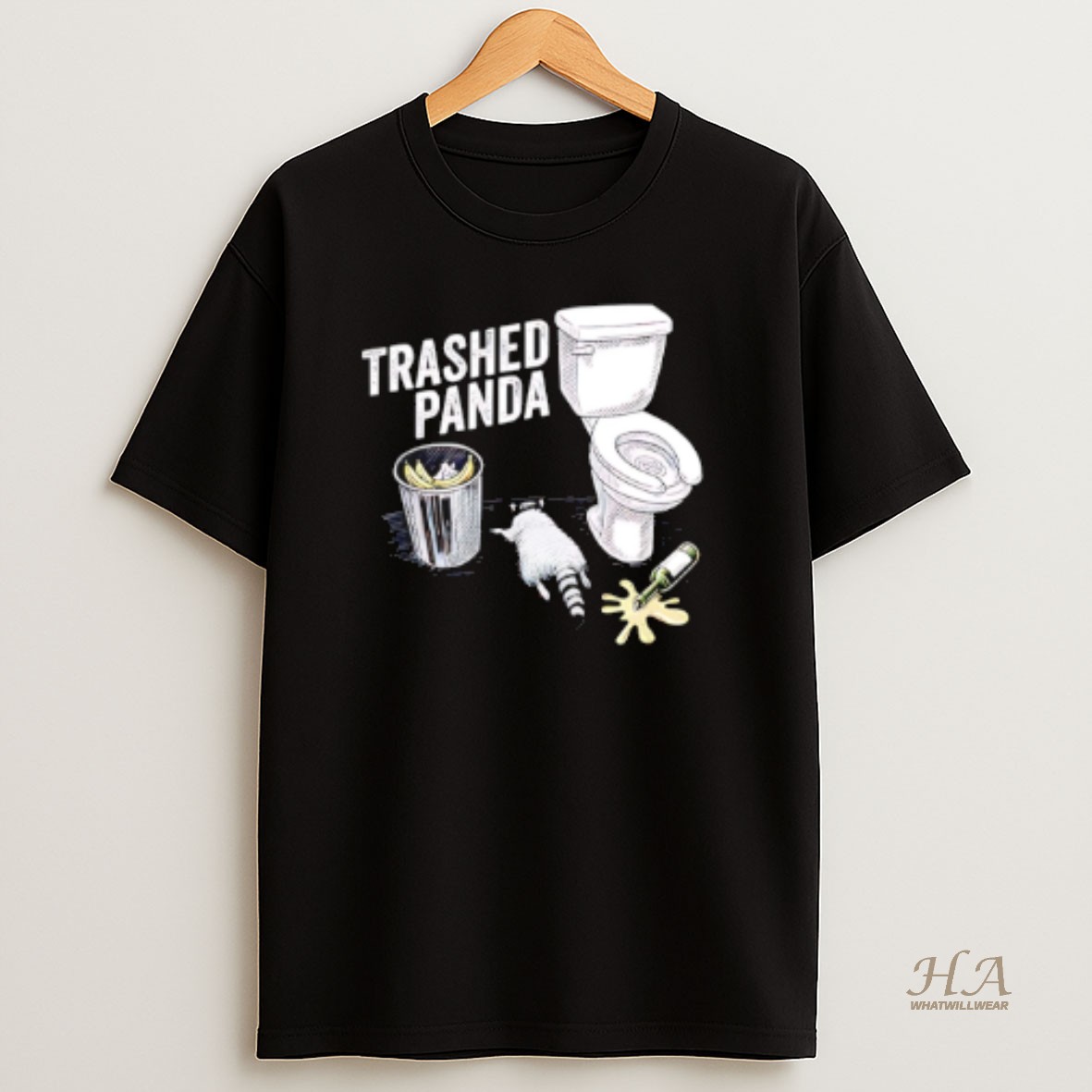 Official Trashed Panda Funny Drunk Raccoon T Shirt