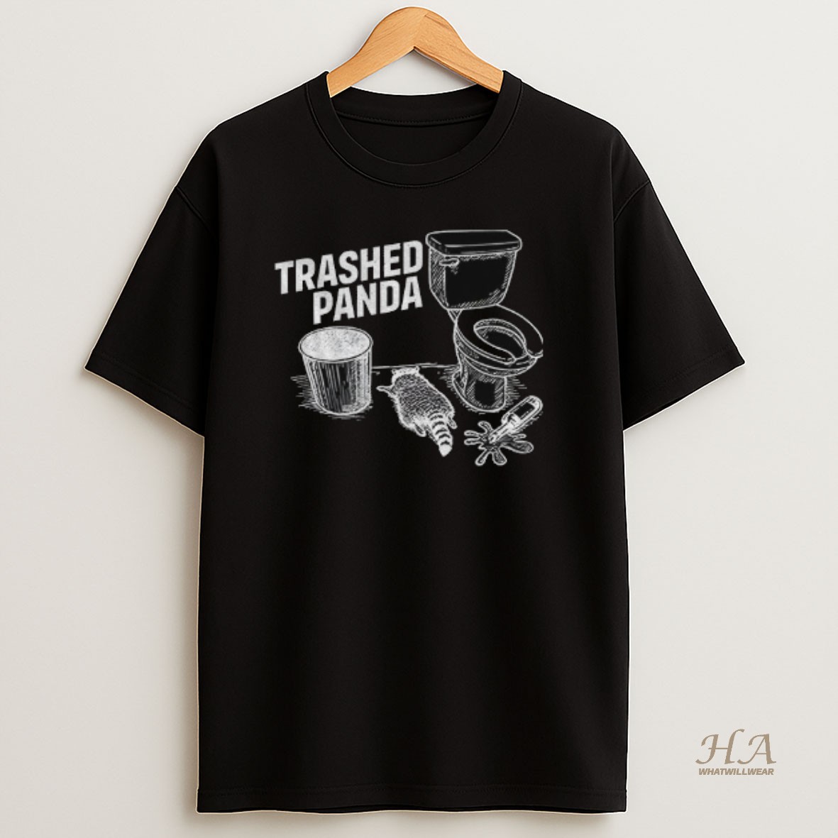 Official Trashed Panda Funny Drunk Racoon Funny Meme T Shirt
