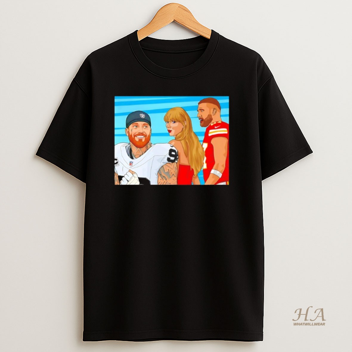 Official Travis And Taylor Glanced Back And Forth At Maxx Crosby Raiders Shirt