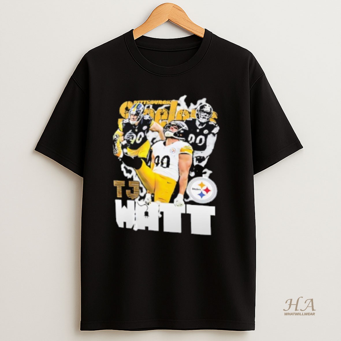 Official Trent Jordan Watt Pittsburgh Steelers Football Graphic T Shirt