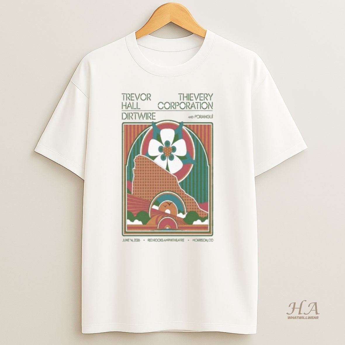 Official Trevor Hall With Thievery Corporation And Dirtwire Jun 14 2026 In Morrison Co Shirt
