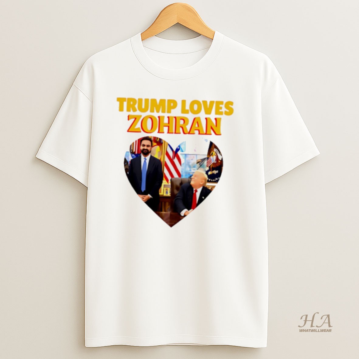 Official Trump Loves Zohran Mamdani Heart Shirt