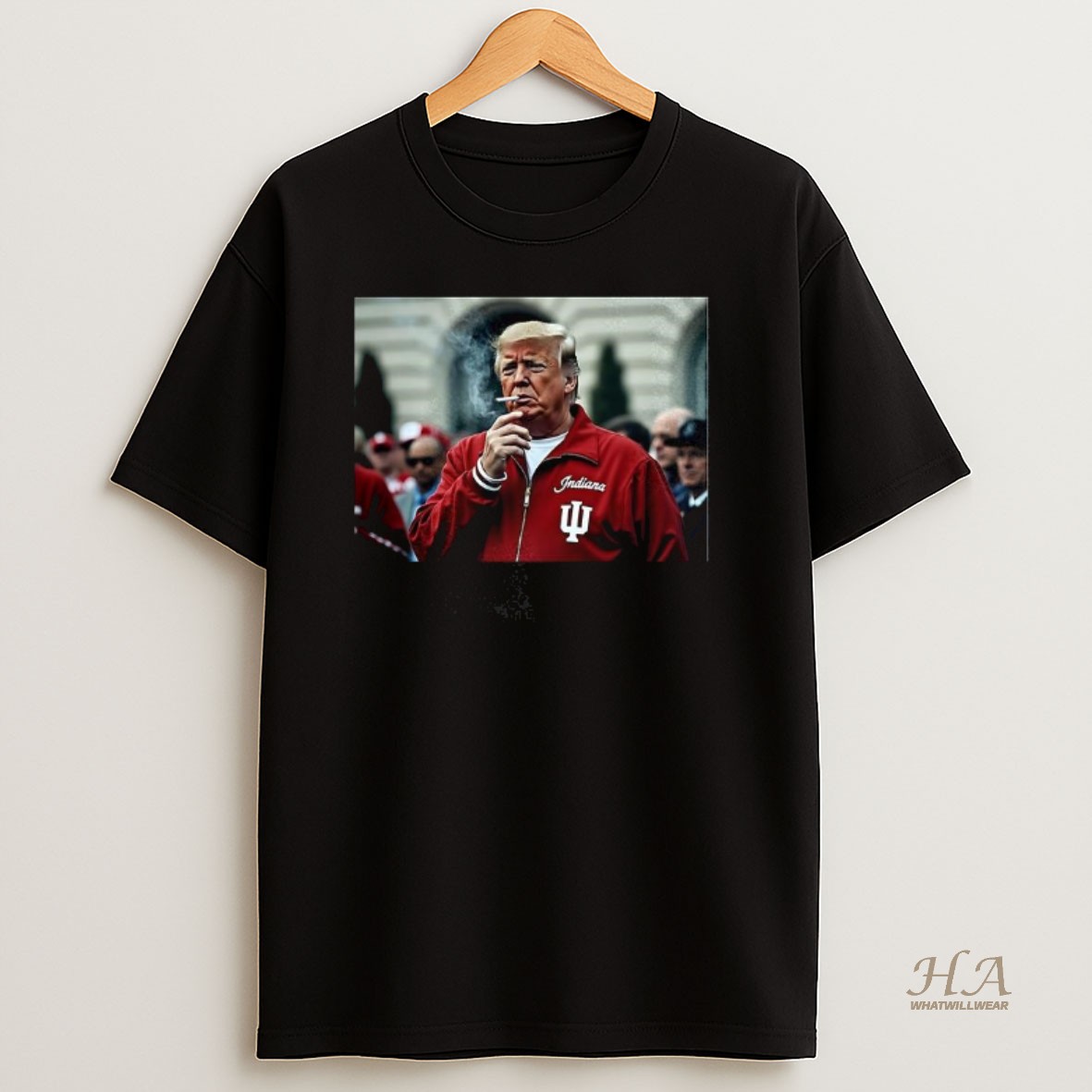 Official Trump Smoking X Indiana Hoosiers Football Meme T Shirt
