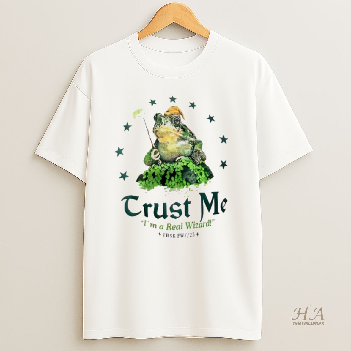 Official Trust Me Im A Real Wizard Frog Graphic Shirt