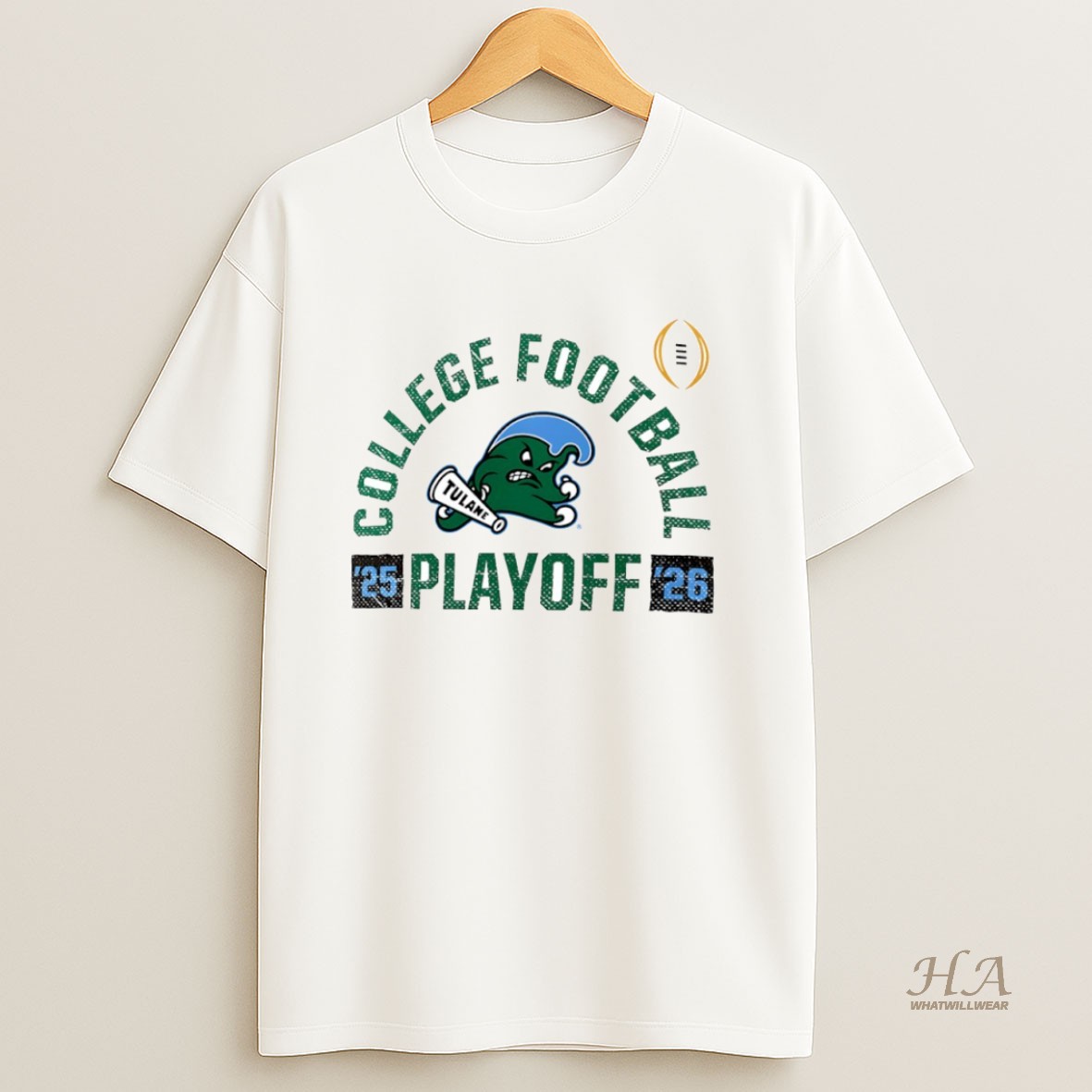 Official Tulane Green Wave 2025 2026 College Football Playoff Touchdown Circle Shirt