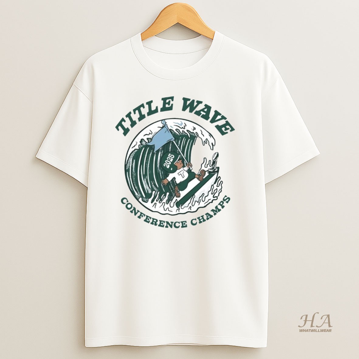 Official Tulane Green Wave 2025 Title Wave Conference Champs T Shirt