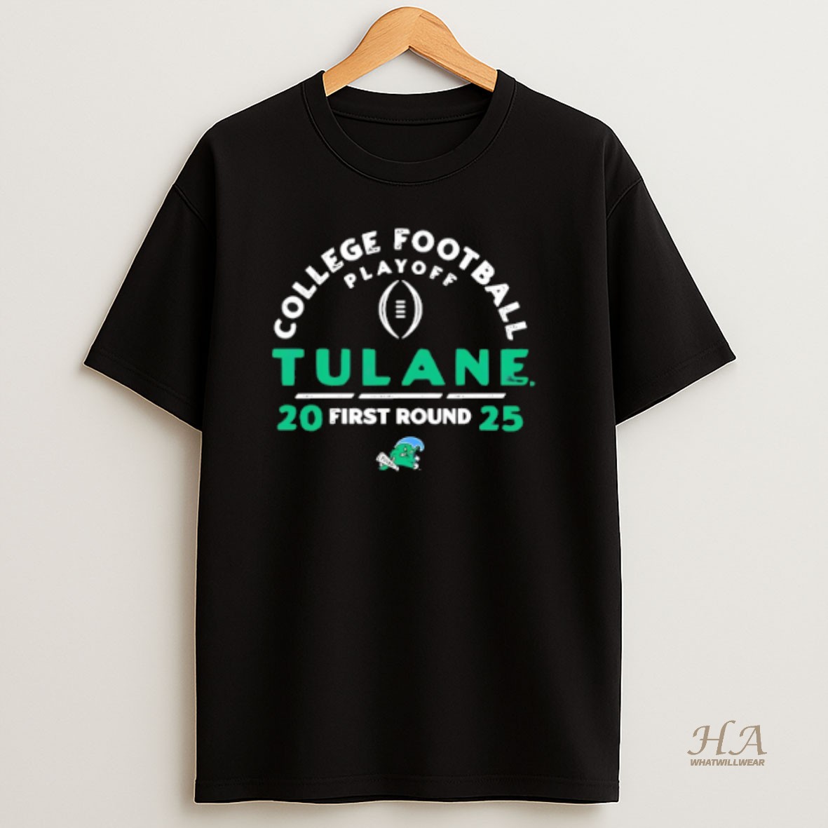 Official Tulane Green Wave College Football Playoff 2025 26 First Round Shirt