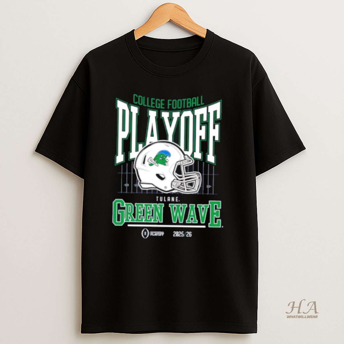 Official Tulane Green Wave College Football Playoff 2025 26 Playoff Bound T Shirt