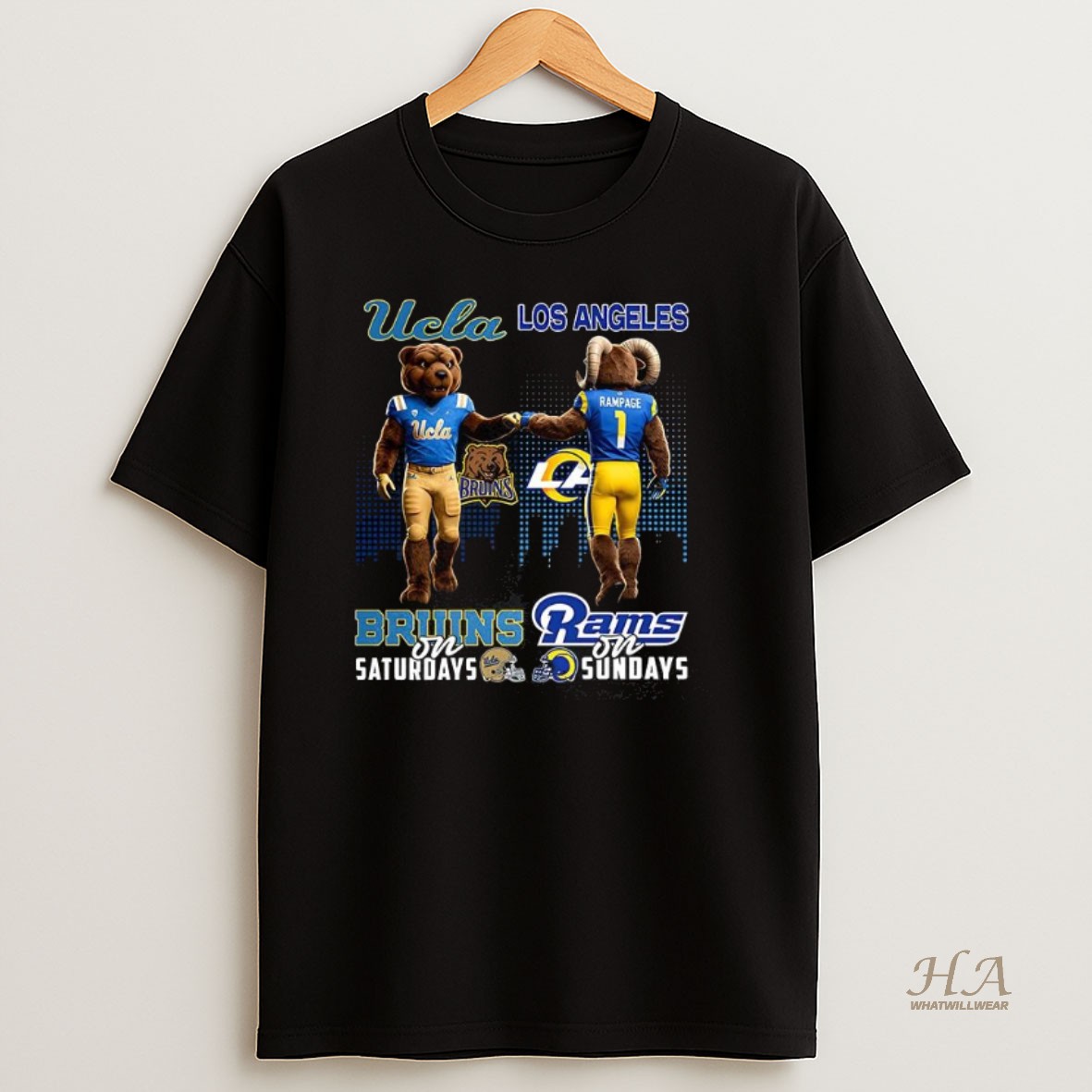 Official Ucla Bruins On Saturdays Vs Los Angeles Rams On Sundays Mascot Shirt