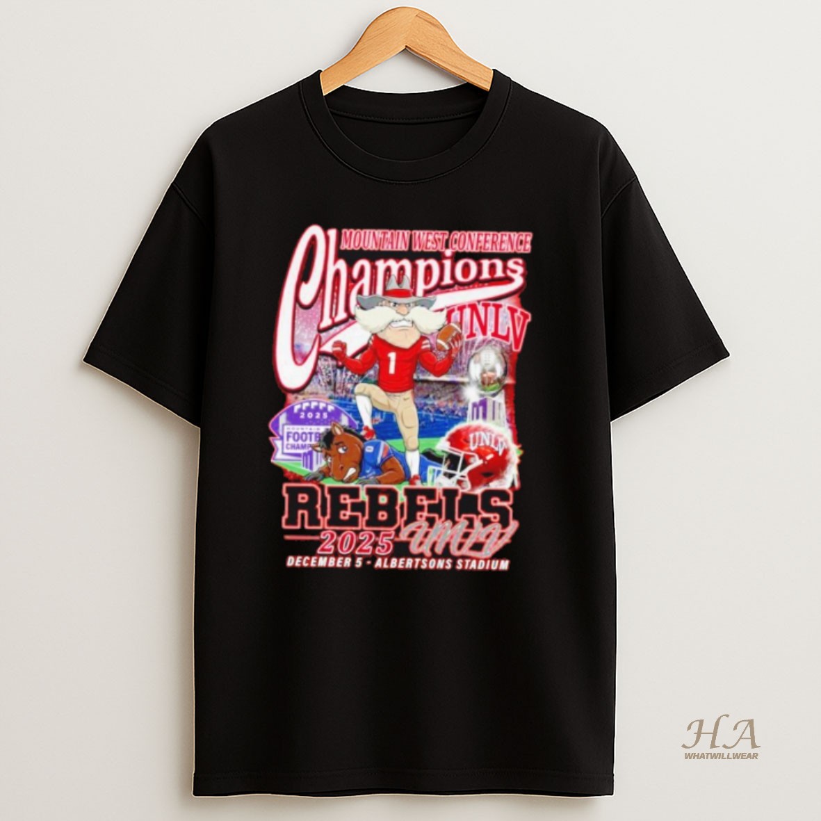 Official Unlv Rebels Mountain West Conference Champions 2025 T Shirt