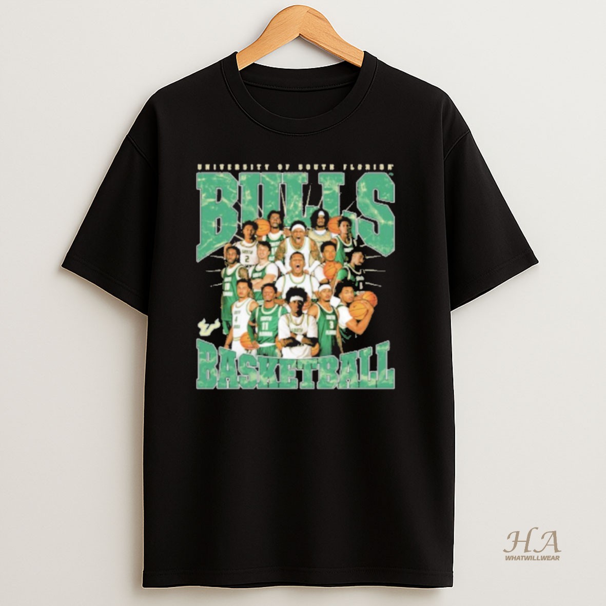 Official University Of South Florida South Florida Bulls Basketball Team Nfl T Shirt