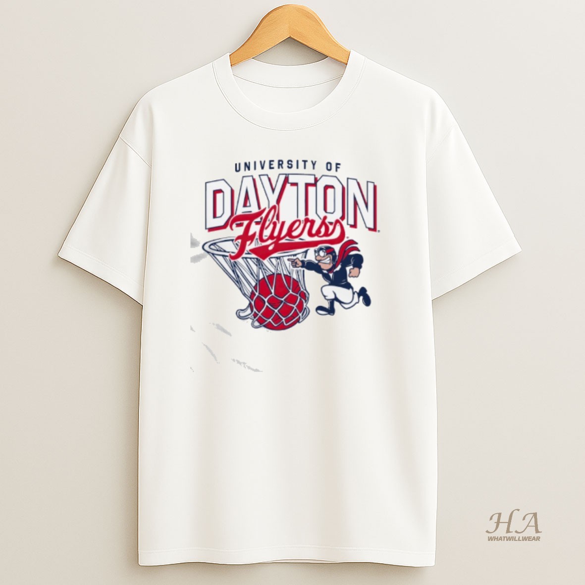 Official University Of Dayton Flyers Basketball Hoop T Shirt