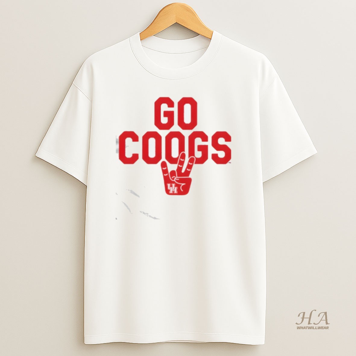 Official University Of Houston Go Coogs Hand T Shirt
