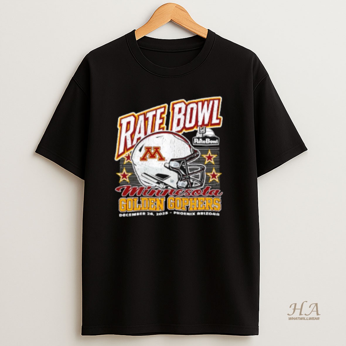 Official University Of Minnesota Golden Gophers Rate Bowl 2025 T Shirt