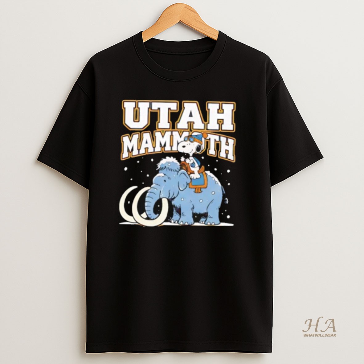 Official Utah Mammoth Snoopy Peanuts 2026 T Shirt