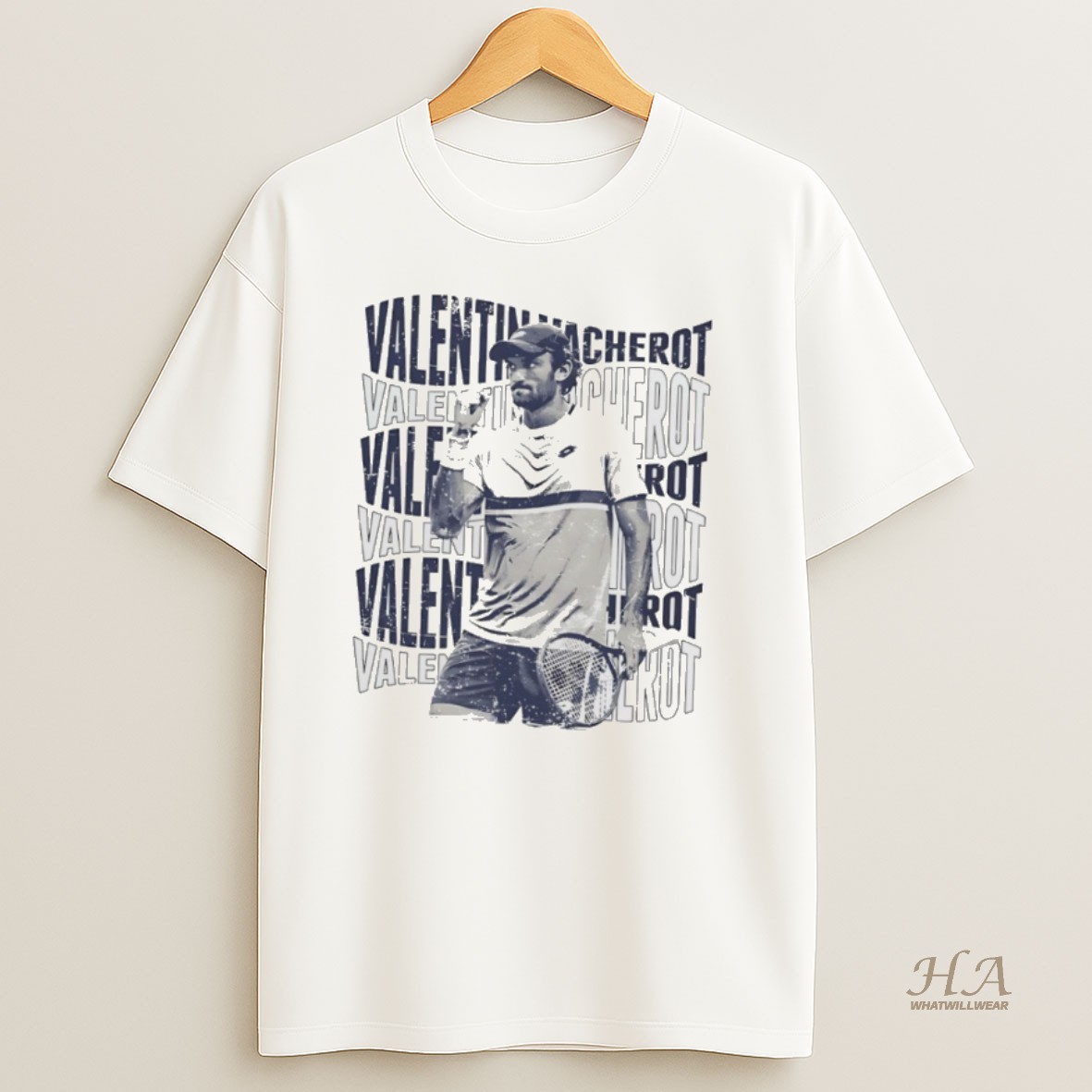 Official Valentin Vacherot Monaco Tennis Player Psychedelic Name T Shirt