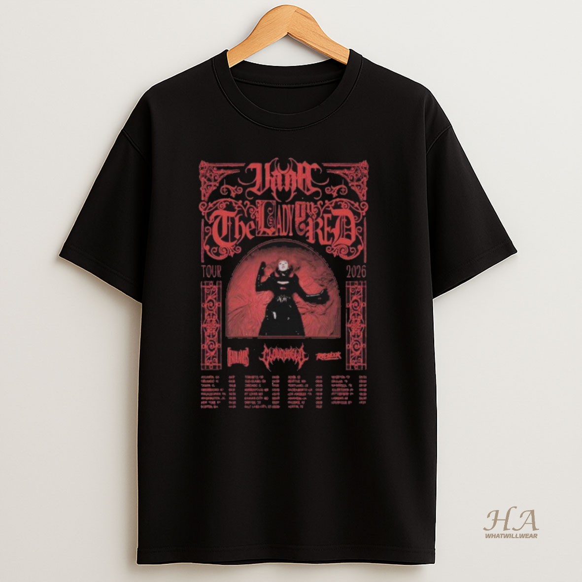 Official Vana The Lady In Red Tour 2026 Shirt