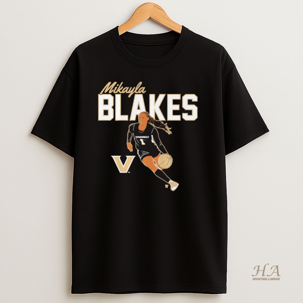 Official Vanderbilt Commodores Basketball Mikayla Blakes Name Pose Shirt