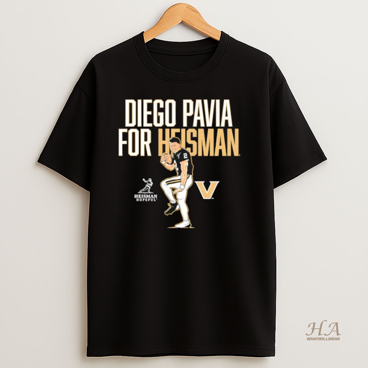 Official Vanderbilt Commodores Football Diego Pavia For Heisman Pose Shirt
