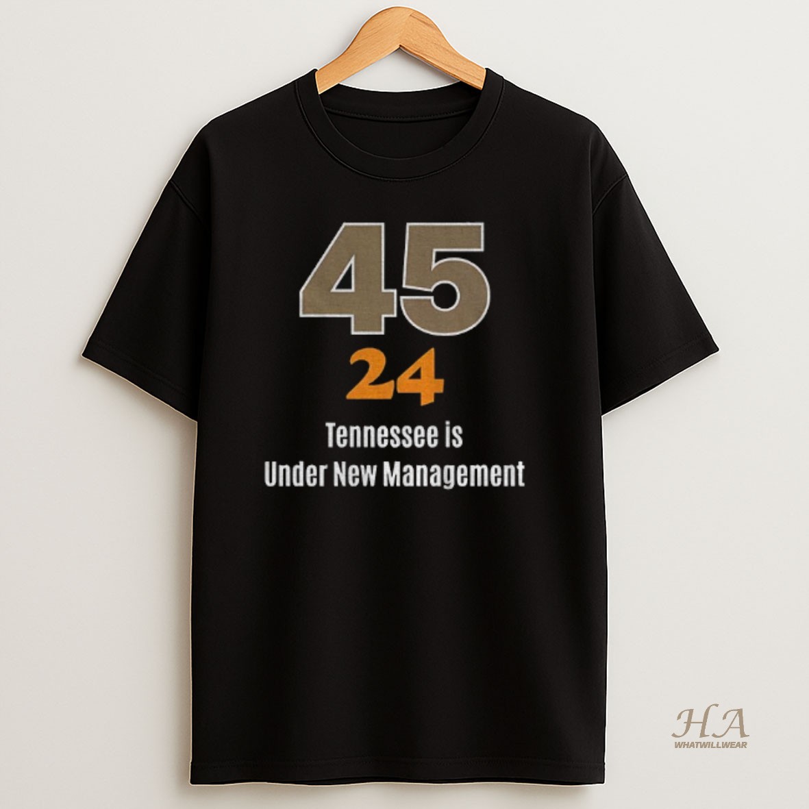 Official Vanderbilt Score 45 24 Tennessee Is Under New Management Shirt