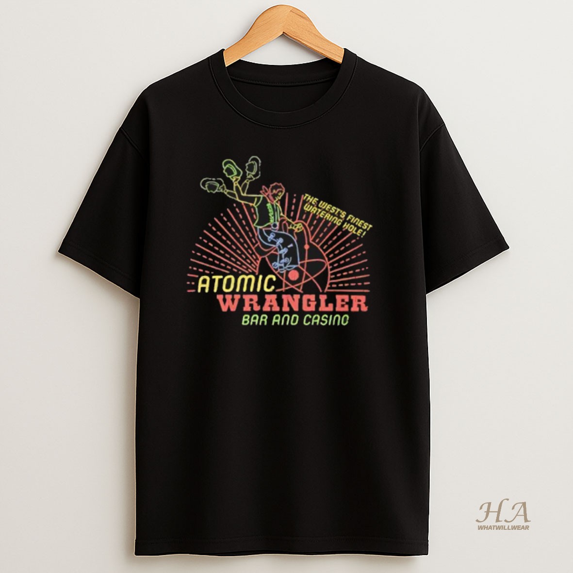 Official Vegas Atomic Wrangler Casino And Bar T Shirt