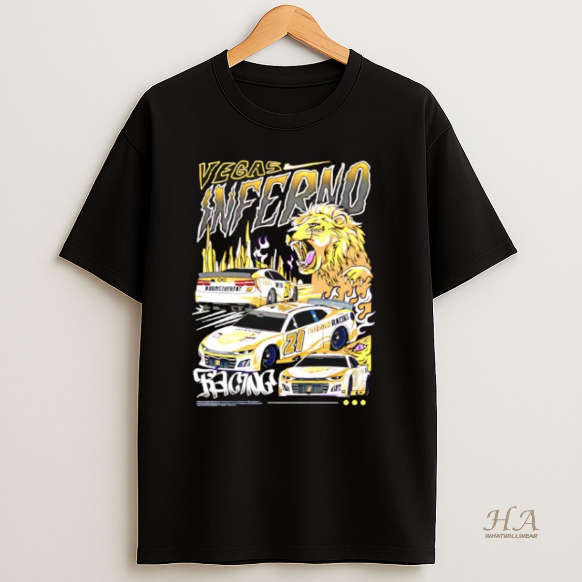 Official Vegas Inferno Racing Vintage Lion Nascar Energy T Shirt