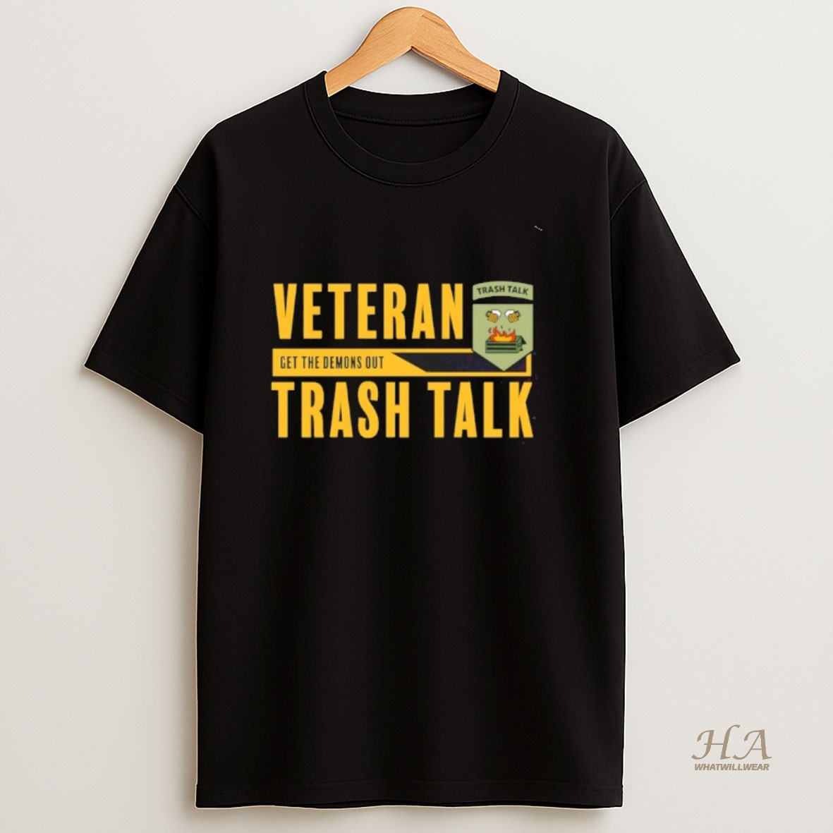 Official Veteran Get The Demons Out Trash Talk Shirt