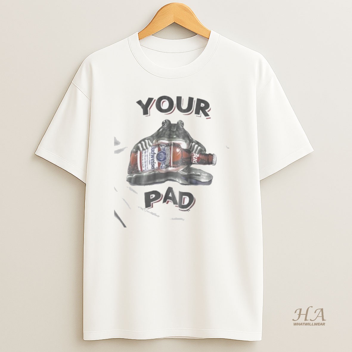 Official Vintage Budweiser Frogs Large Your Bud Your Pad T Shirt