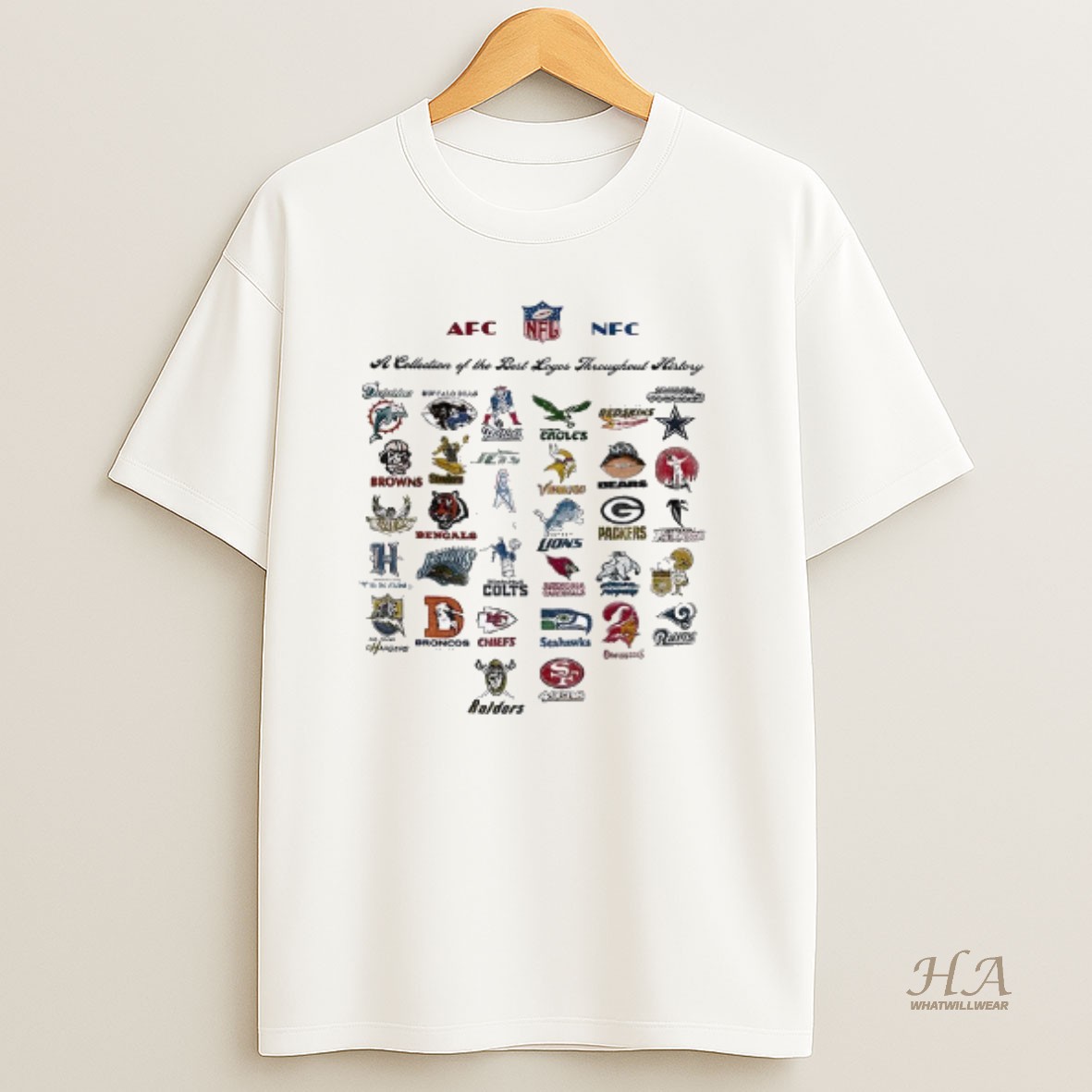 Official Vintage Nfl Logo A Collection Of The Best Logos Throughout History T Shirt