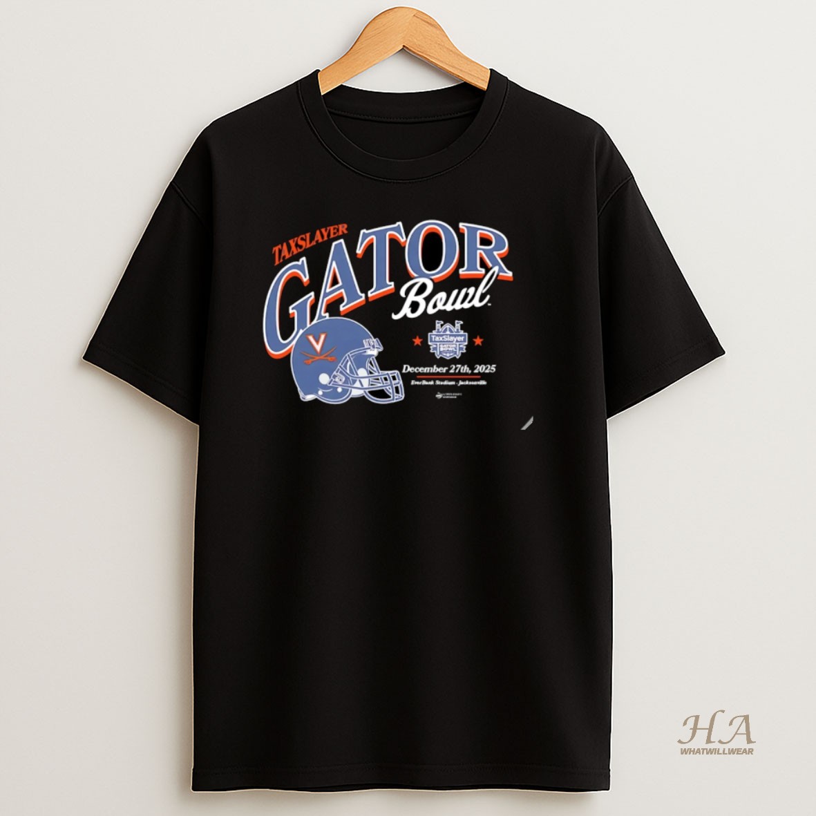 Official Virginia Cavaliers 2025 Taxslayer Gator Bowl Helmet Christmas T Shirt