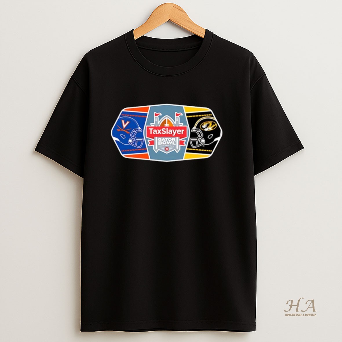 Official Virginia Vs Mizzou 2025 Taxslayer Gator Bowl 2 Team Christmas T Shirt