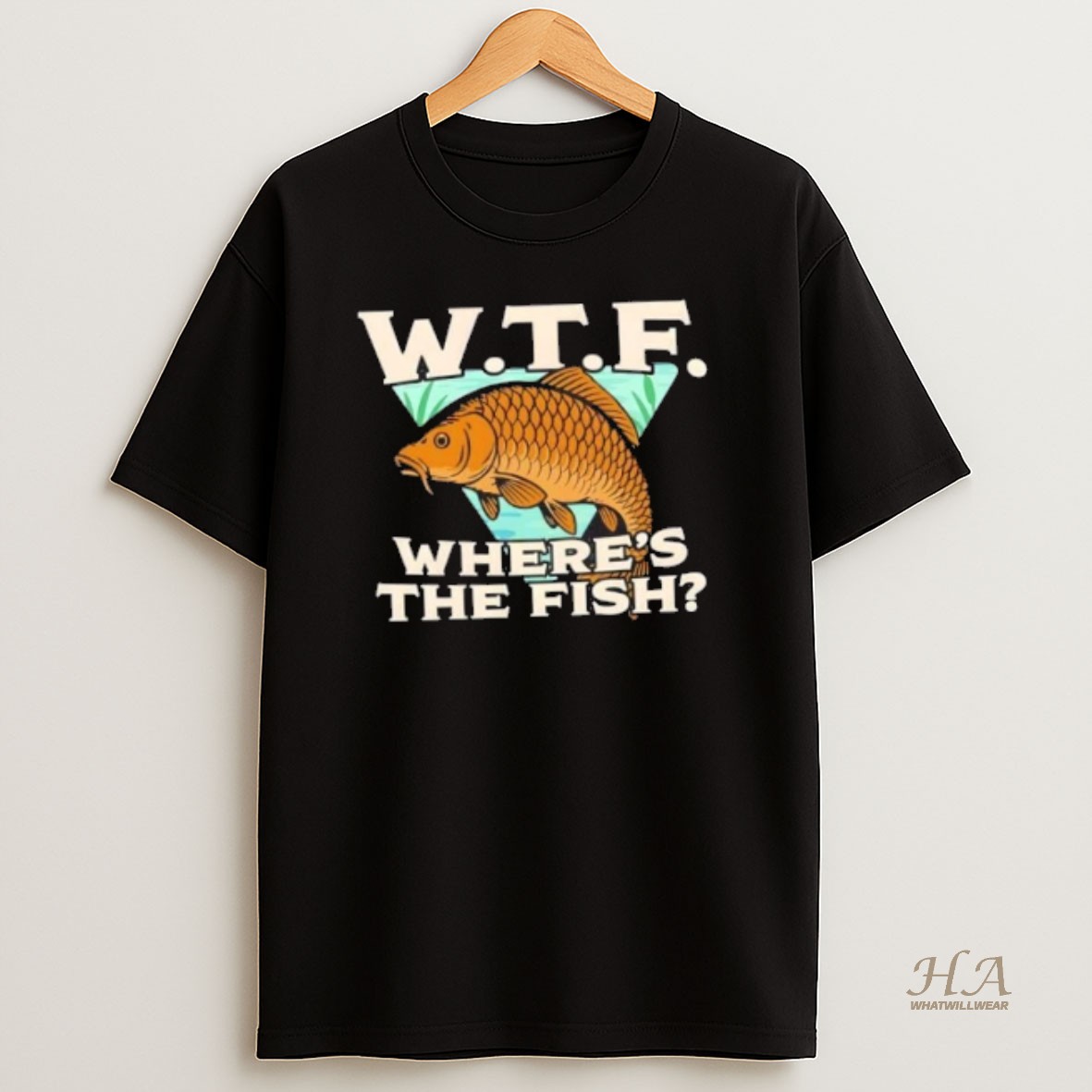 Official Wtf Wheres The Fish Fishing T Shirt