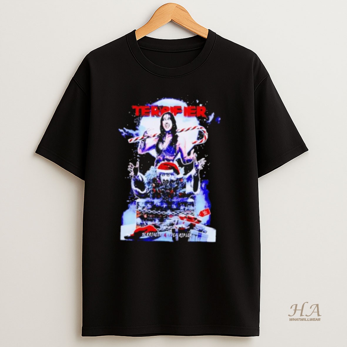 Official Wwe Rhea Ripley X Terrifier Holiday Stylish T Shirt