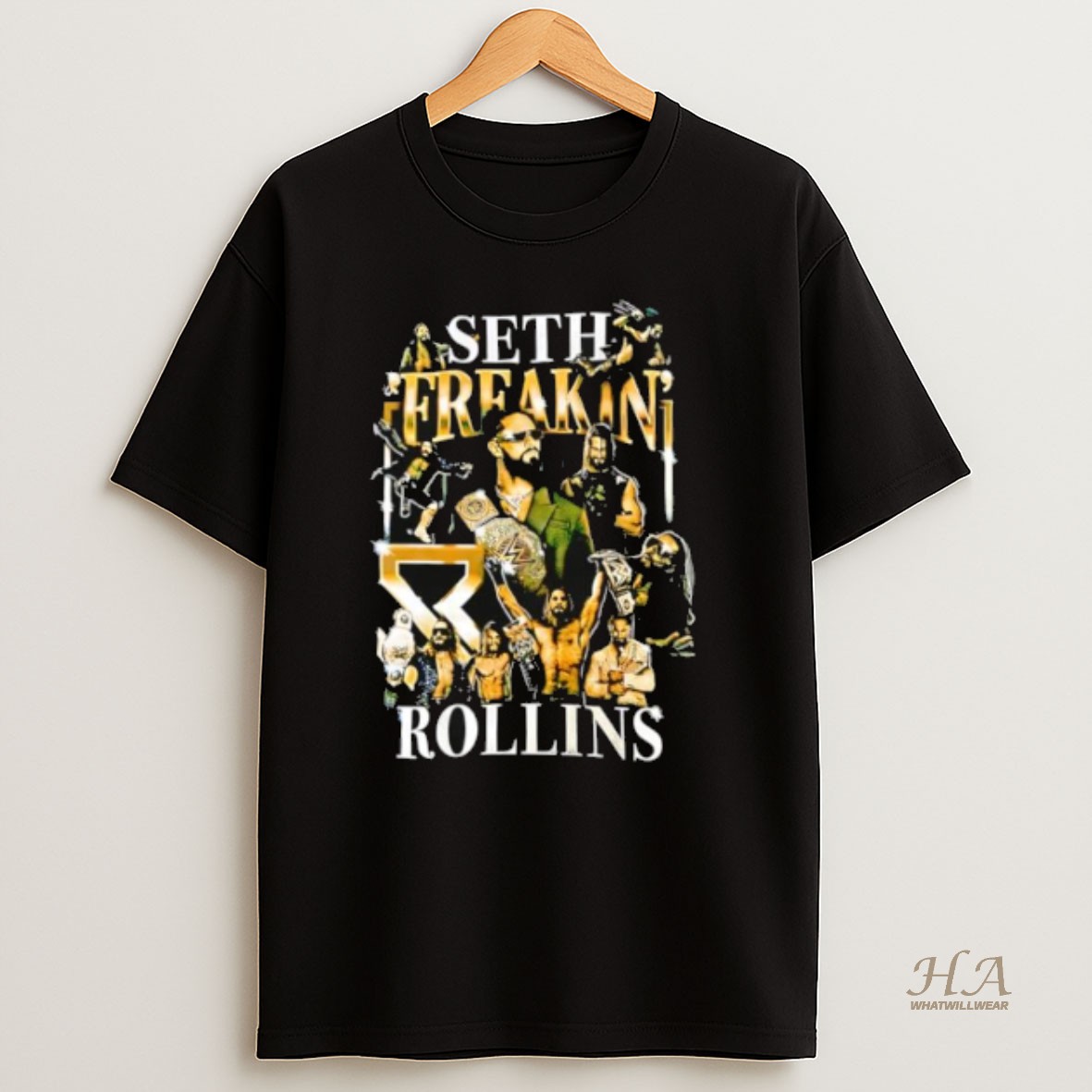 Official Wwe Seth Freakin Rollins Graphic Retro T Shirt