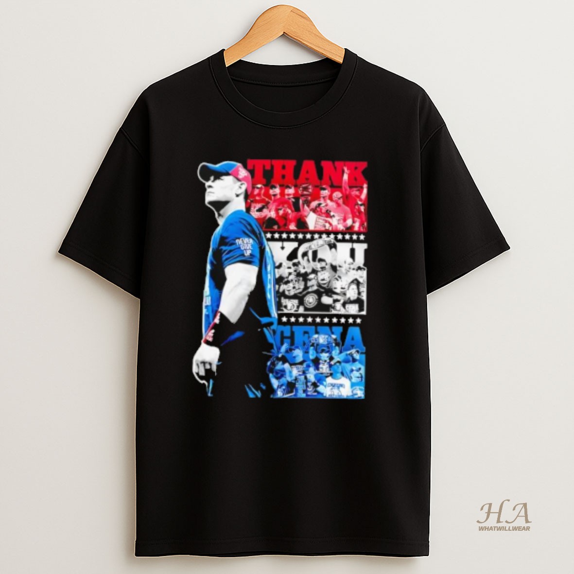 Official Wwe Thank You Cena 2025 Never Give Up T Shirt