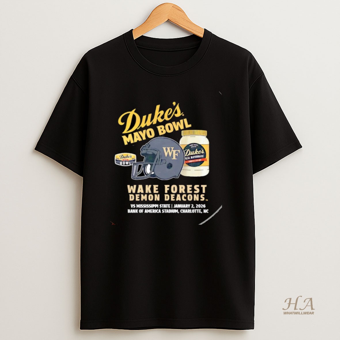 Official Wake Forest Demon Deacons 2026 Dukes Mayo Bowl Christmas T Shirt