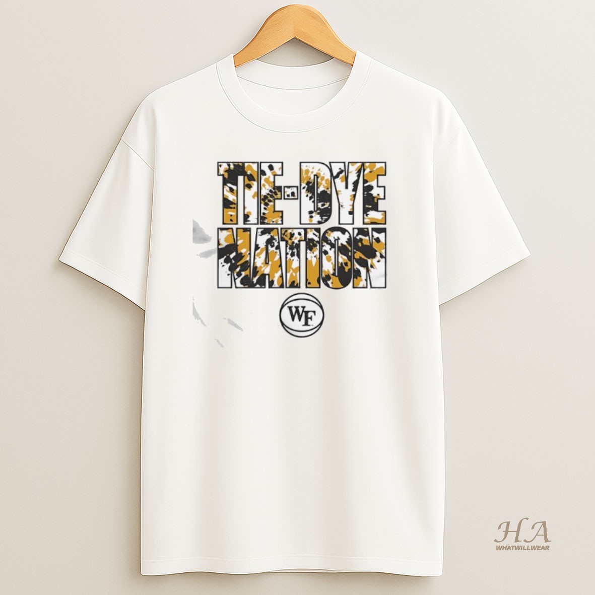 Official Wake Forest University Basketball Tie Dye Nation %7f Shirt