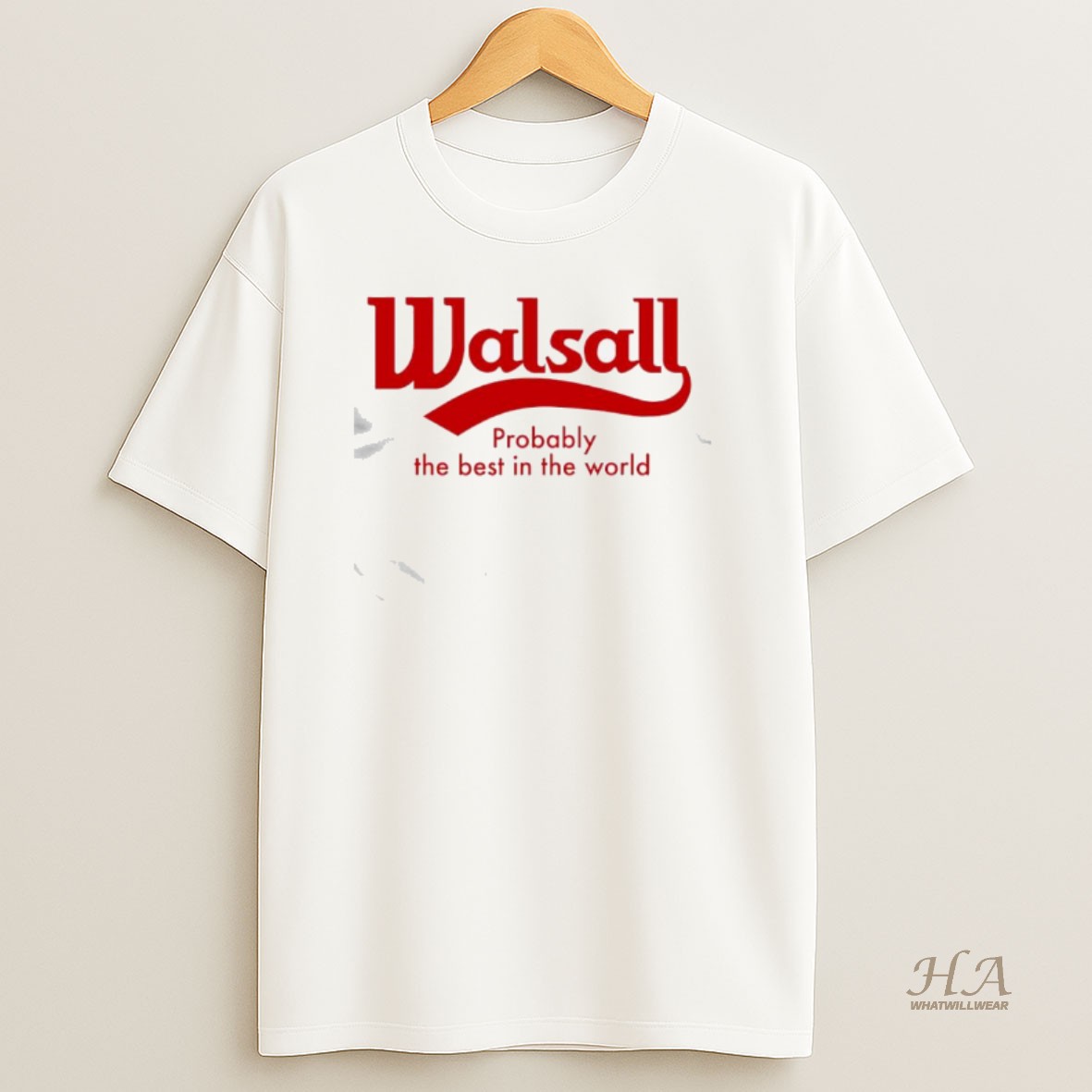 Official Walsall Probably The Best In The World Logo T Shirt