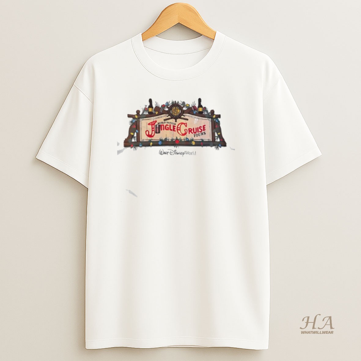 Official Walt Disney World Jingle Cruise Christmas Graphic T Shirt