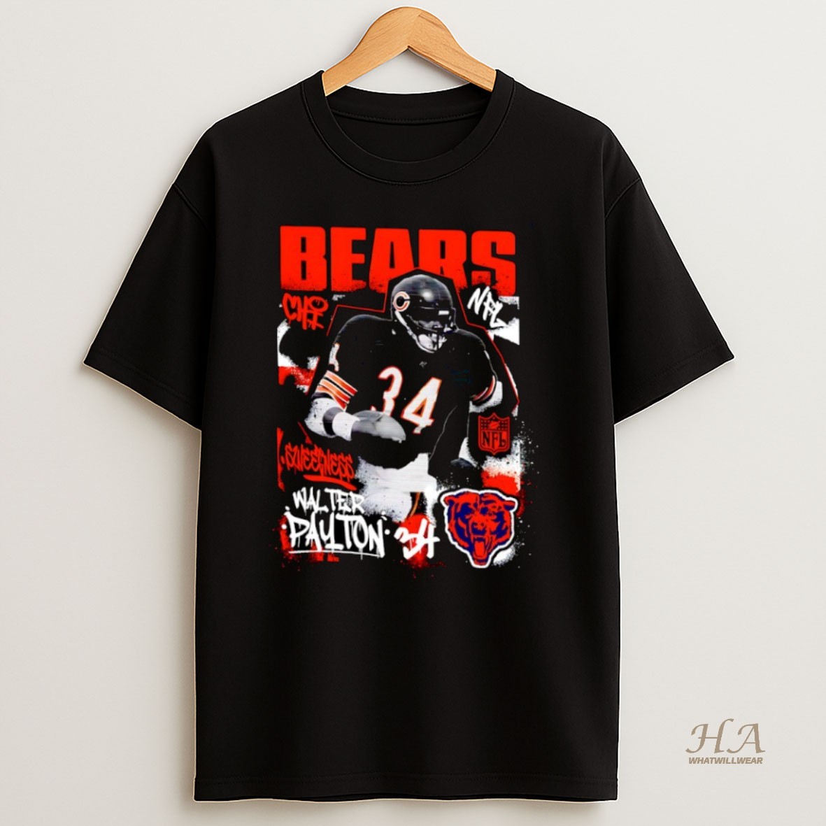 Official Walter Payton Chicago Bears Nfl Star Player T Shirt