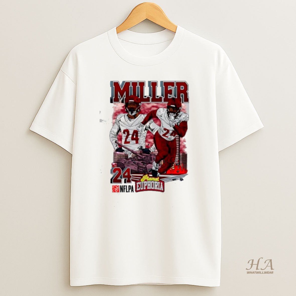 Official Washington Commanders Von Miller Football Player City Graphic T Shirt