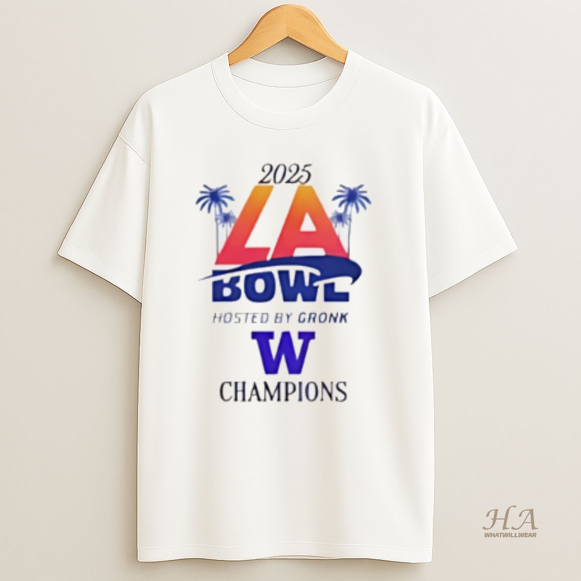 Official Washington Huskies 2025 La Bowl Champions T Shirt