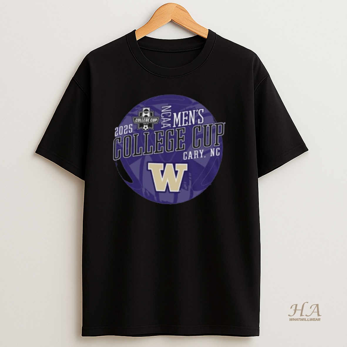 Official Washington Huskies 2025 Ncaa Mens College Cup Cary Nc T Shirt