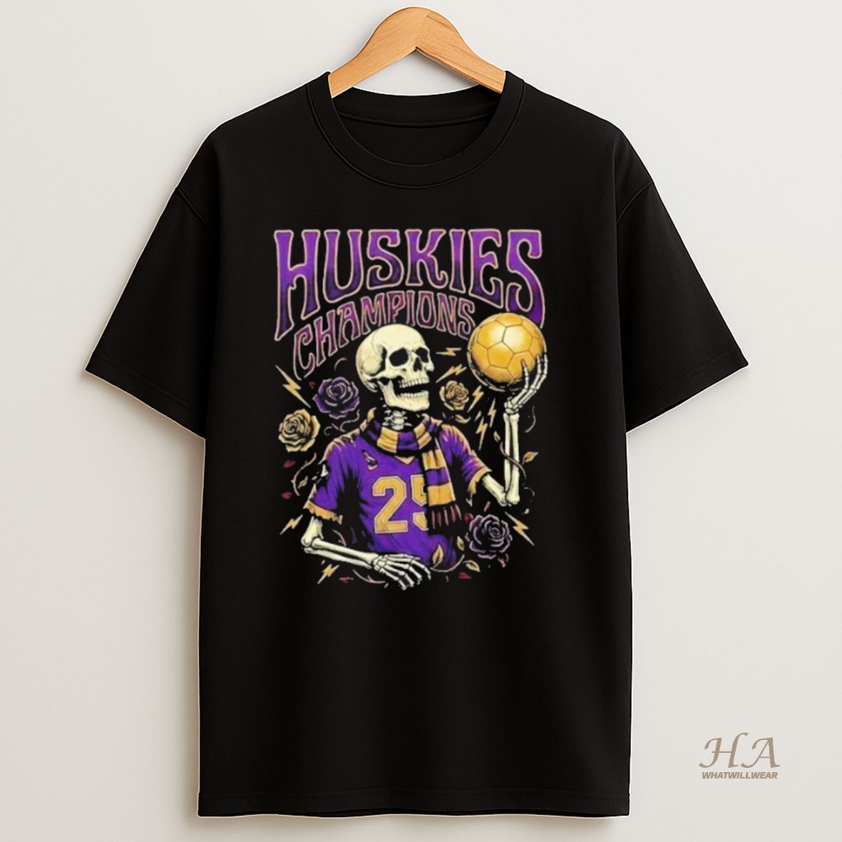 Official Washington Huskies Champion Ncaa Division I National Championship College Cup On December 15 2025 Skeleton T Shirt