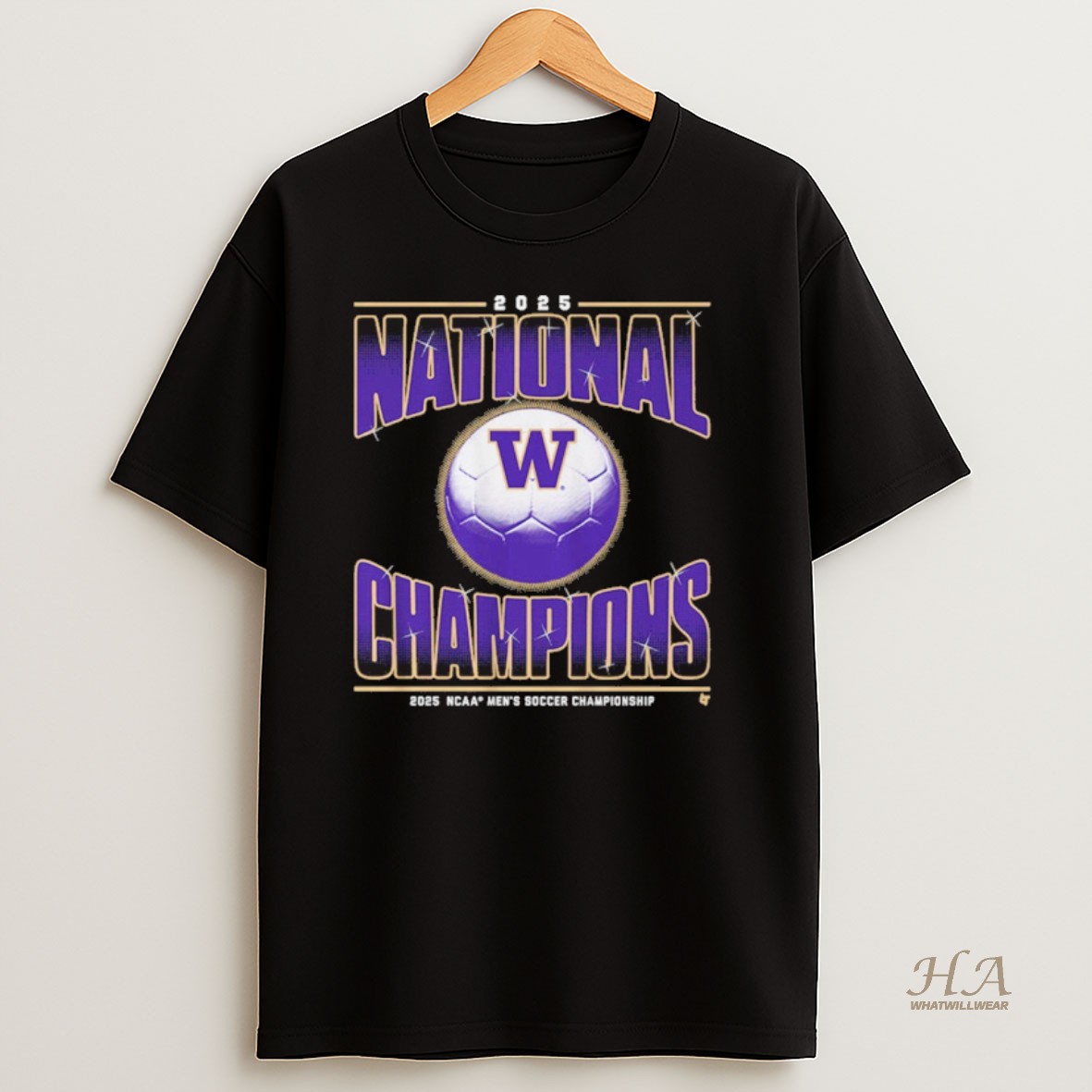 Official Washington Huskies Mens Soccer Championship 2025 National Champions T Shirt