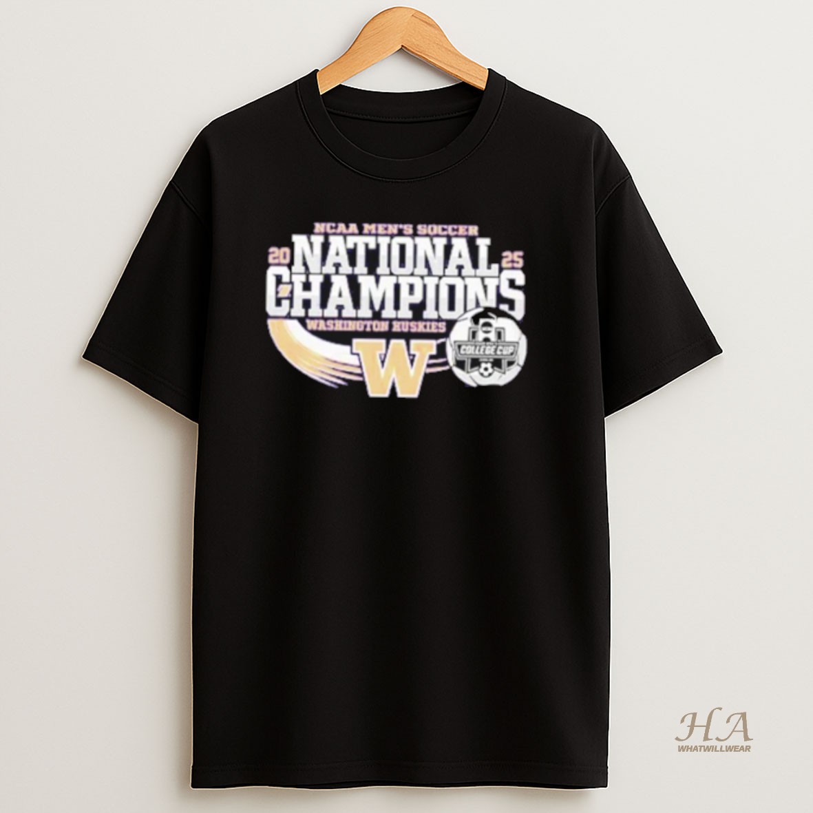 Official Washington Huskies National Champions 2025 Mens Soccer T Shirt