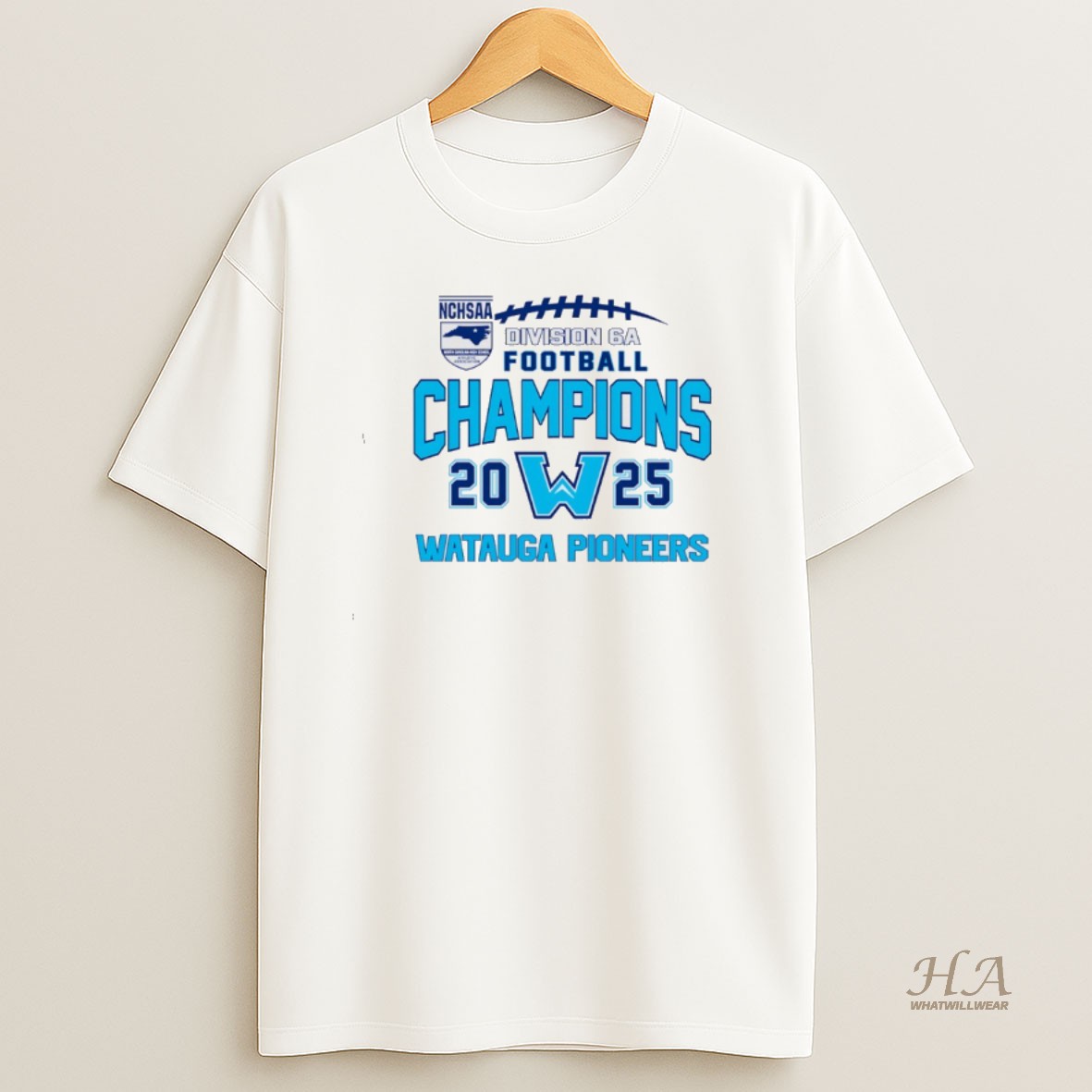 Official Watauga Pioneers 2025 Nchsaa Division 6a Football Champions T Shirt