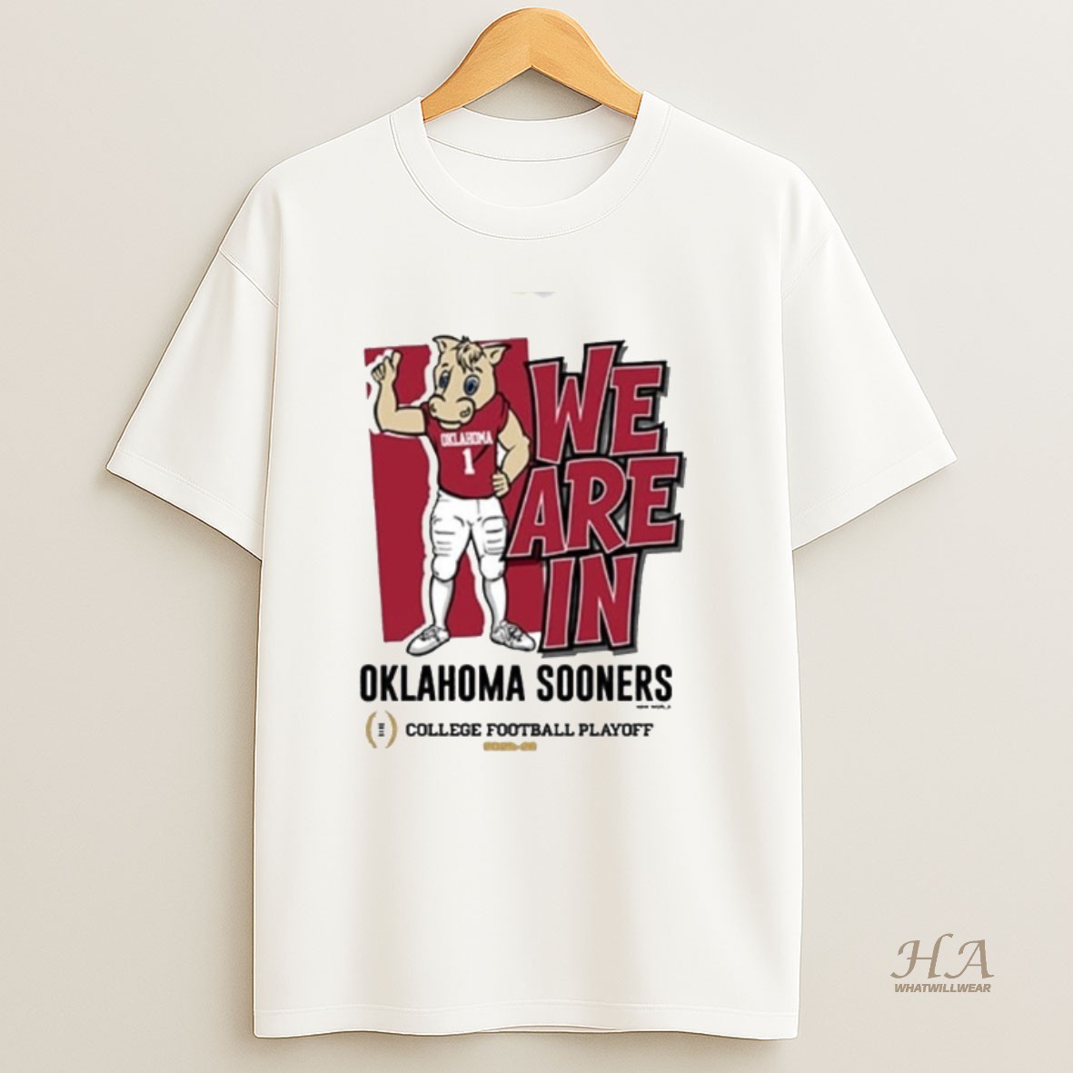 Official We Are In Oklahoma Sooners 2025 Cfp Bound Mascot Shirt